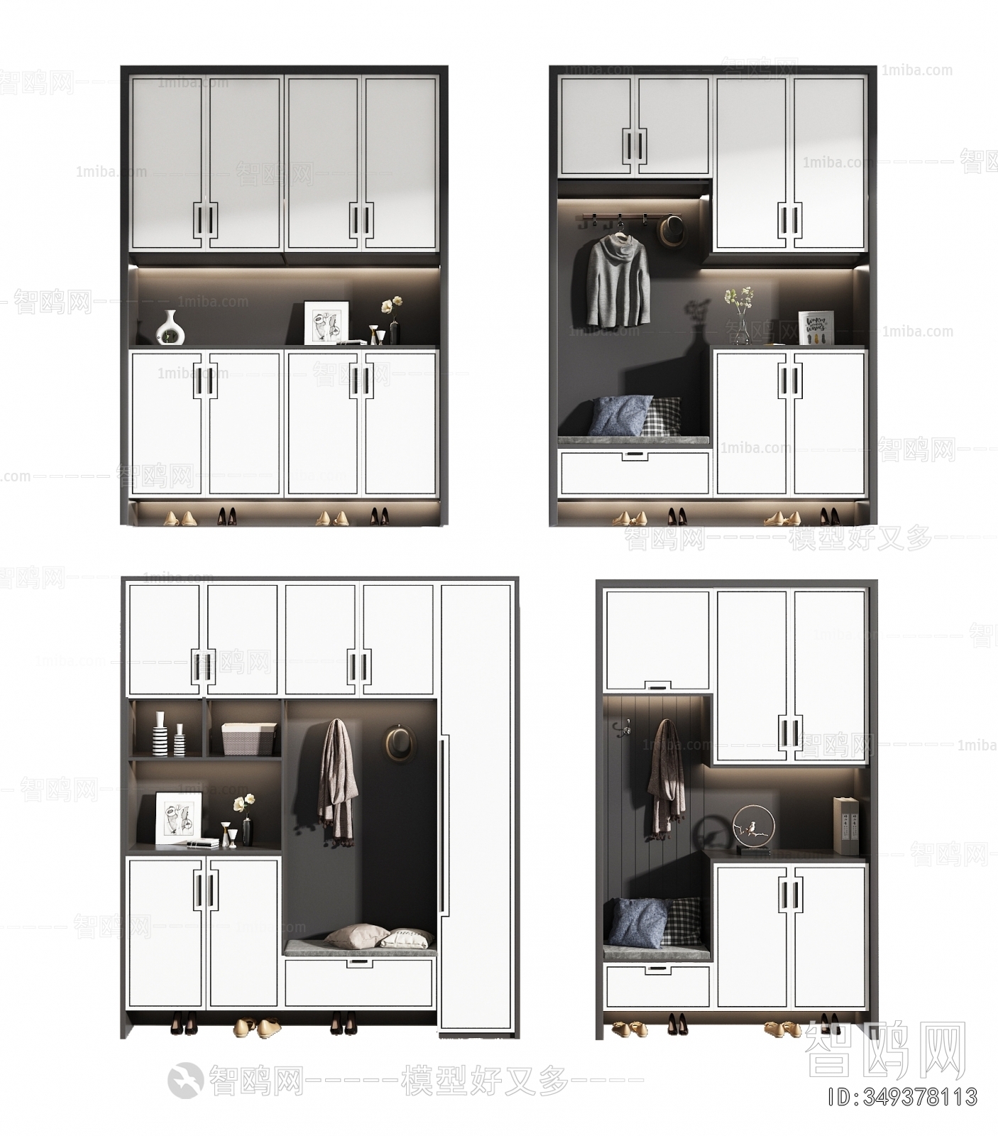 New Chinese Style Shoe Cabinet