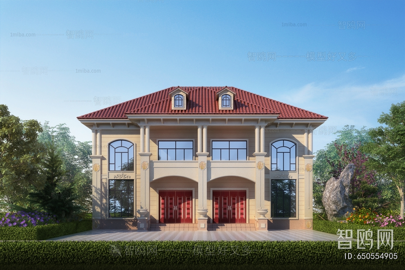 Simple European Style Double Townhouse