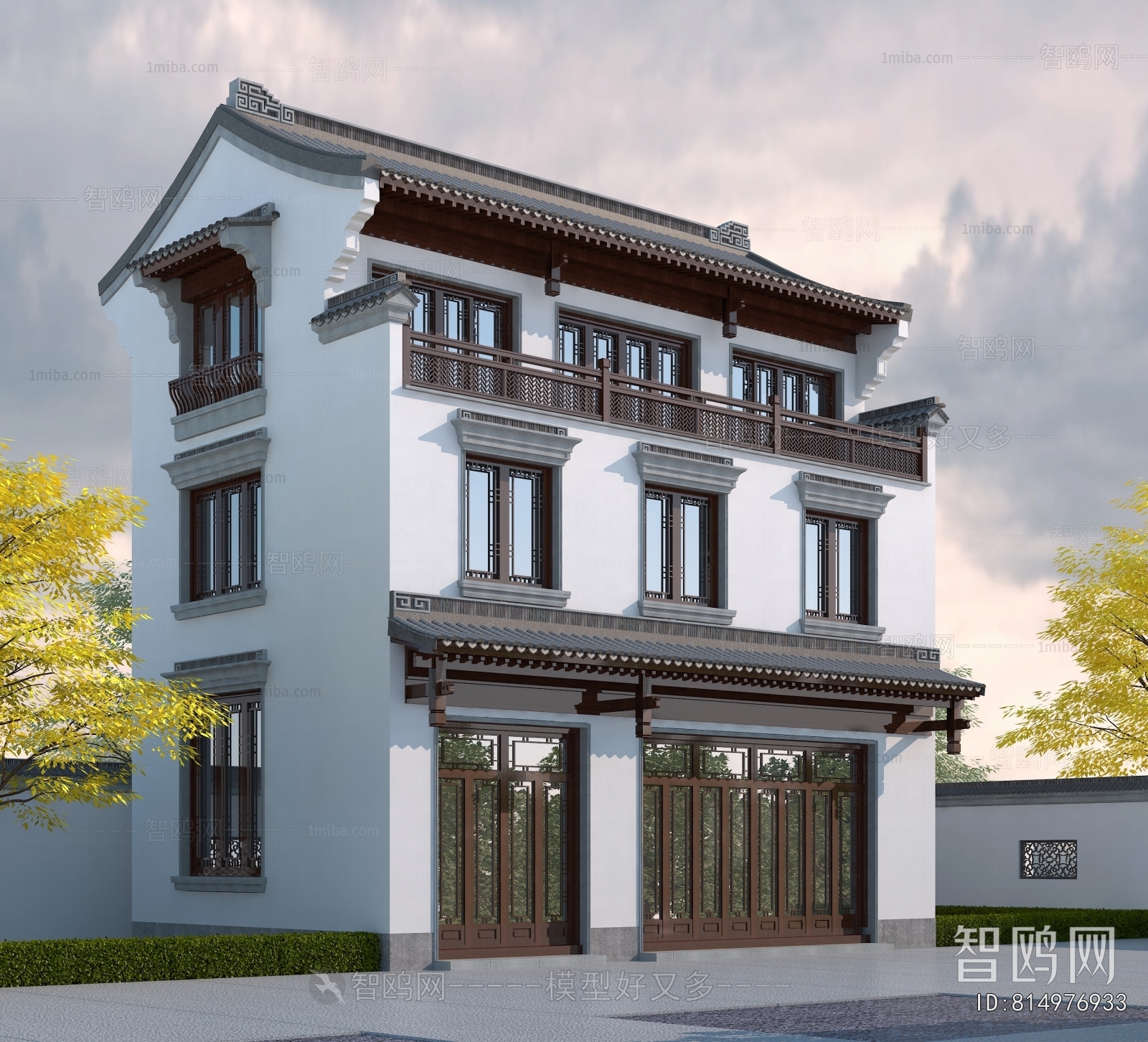 Chinese Style Appearance Of Commercial Building