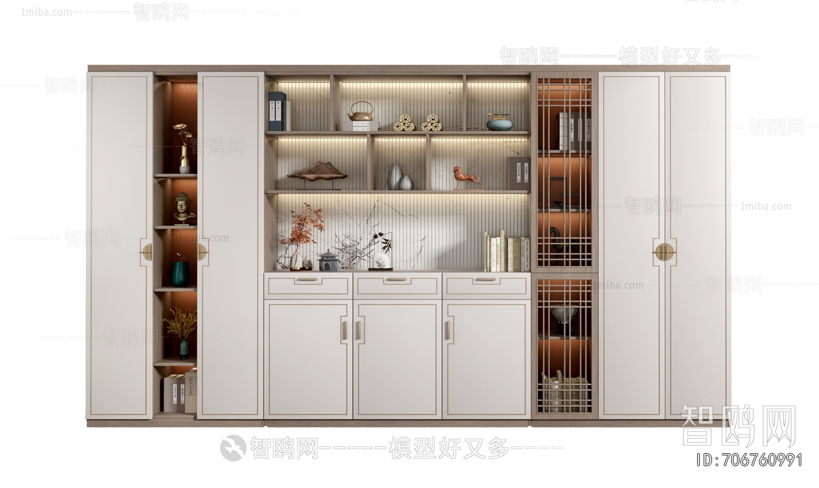 New Chinese Style Bookcase