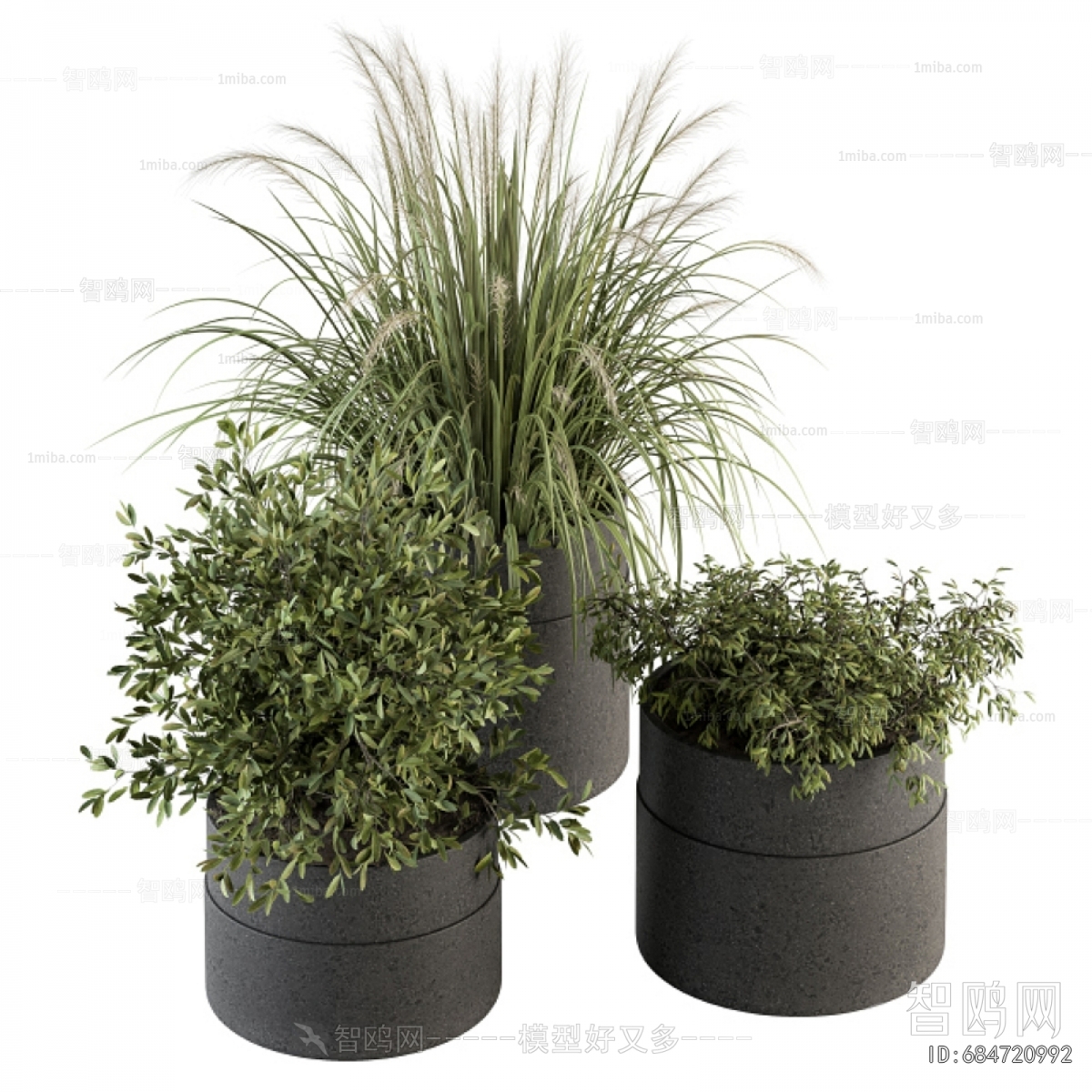 Modern Ground Green Plant Potted Plants
