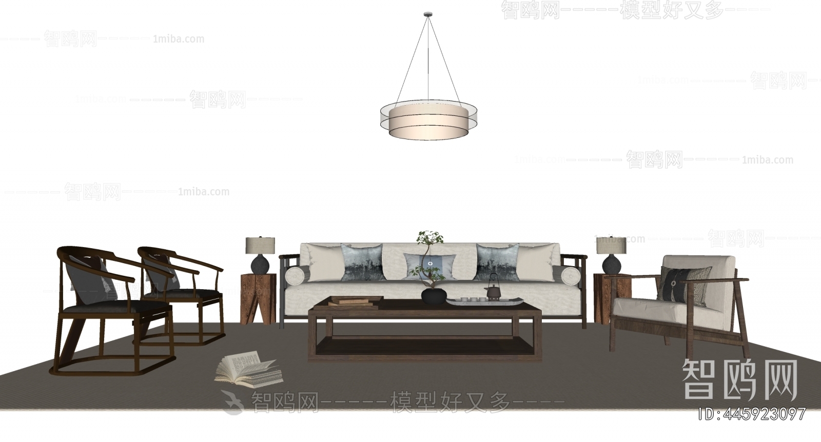 New Chinese Style Sofa Combination