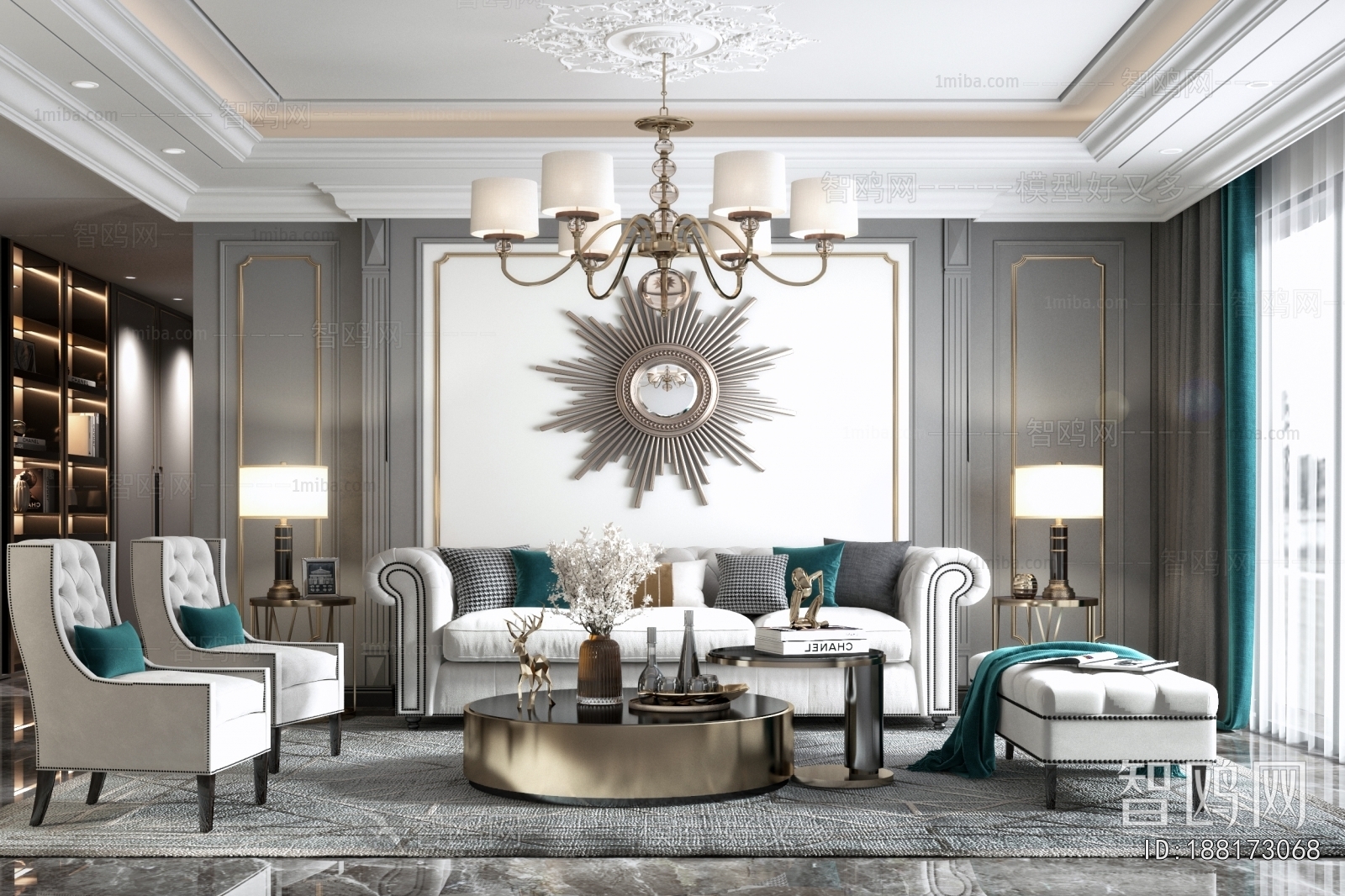 American Style A Living Room