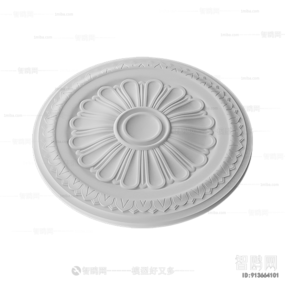 Modern Plaster Carved Top Plate