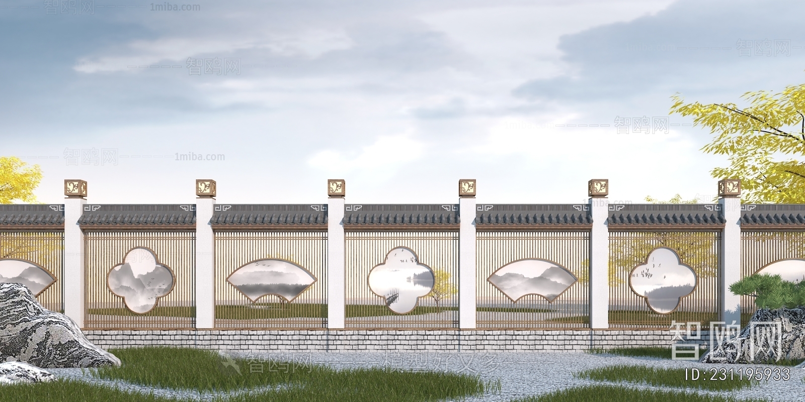 Chinese Style Landscape Wall