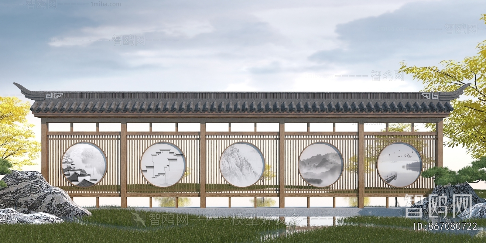 Chinese Style Landscape Wall