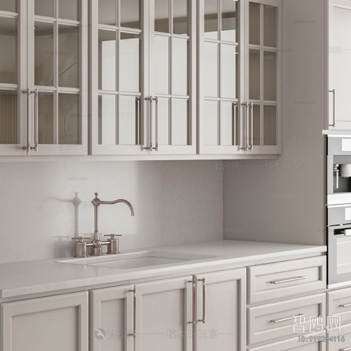 Simple European Style Kitchen Cabinet