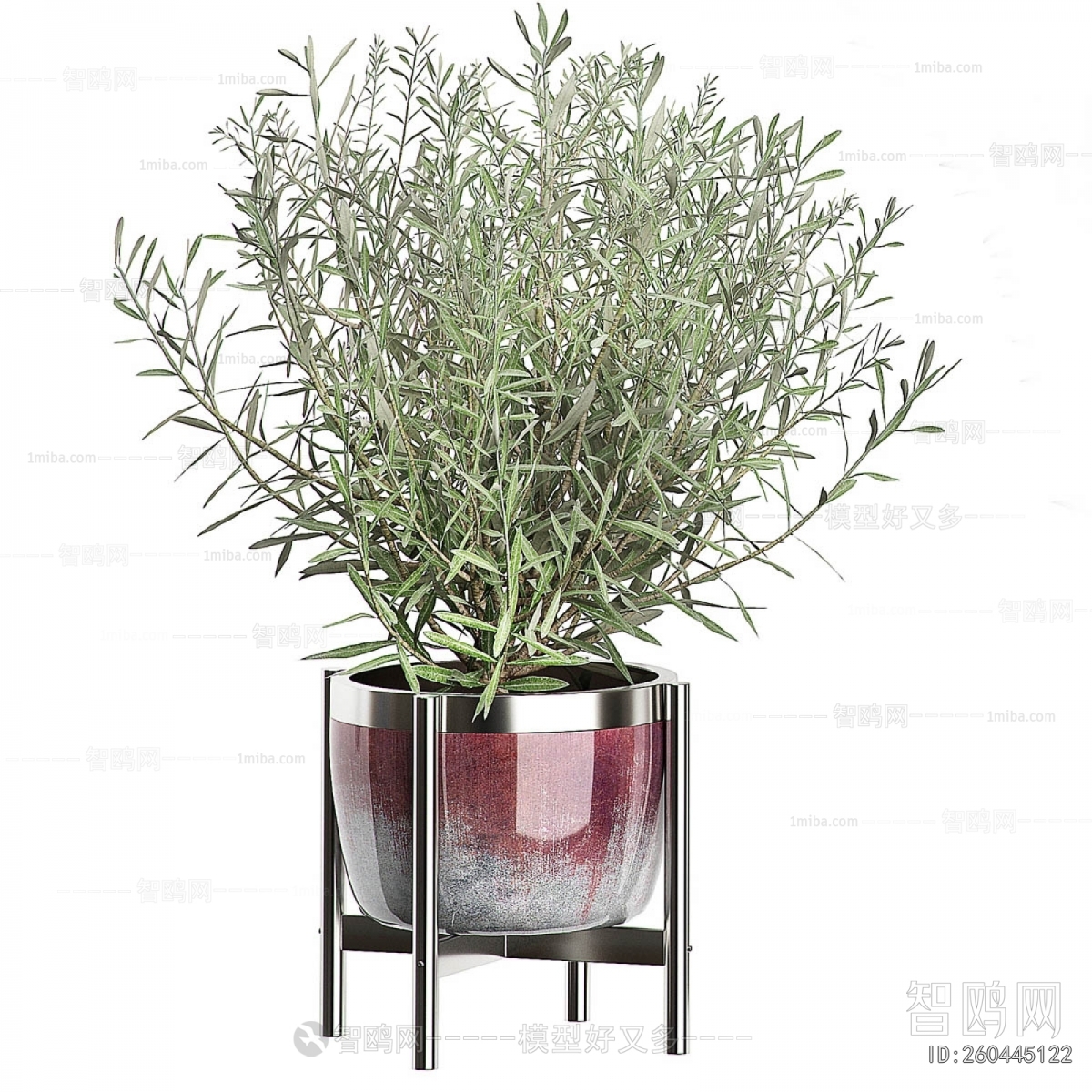 Modern Potted Green Plant