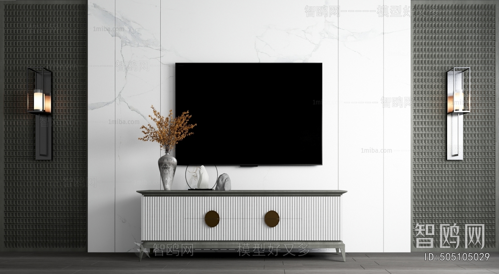 New Chinese Style TV Wall