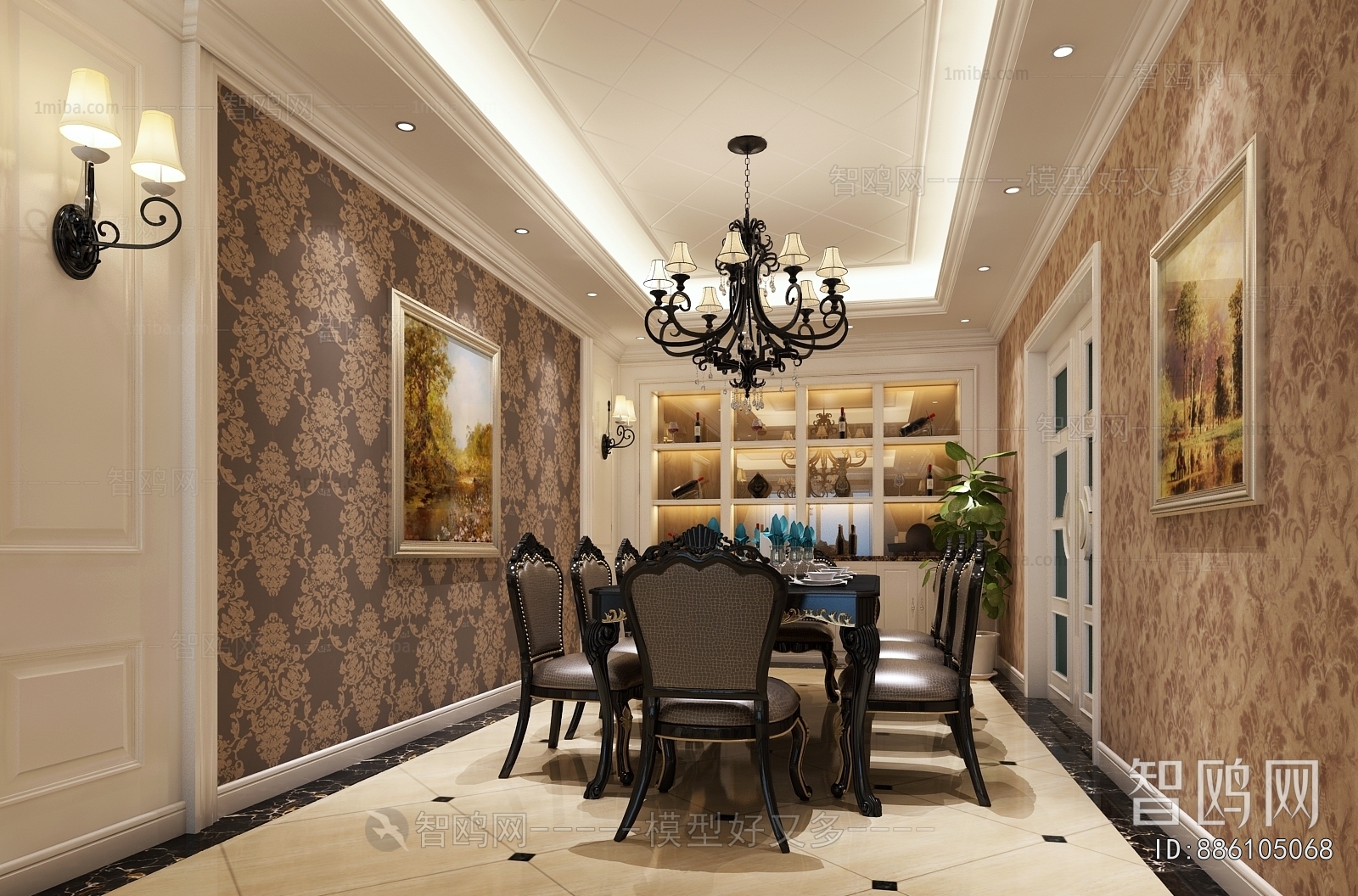 Simple European Style A Living Room