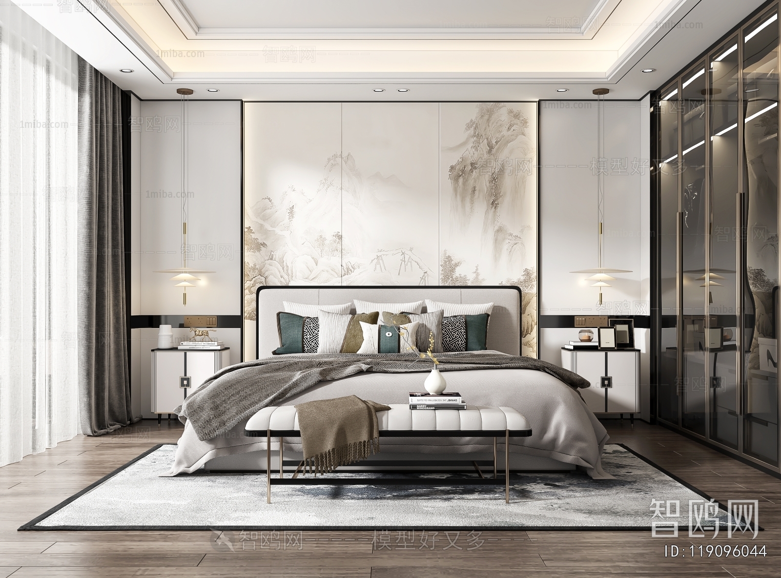 New Chinese Style Bedroom