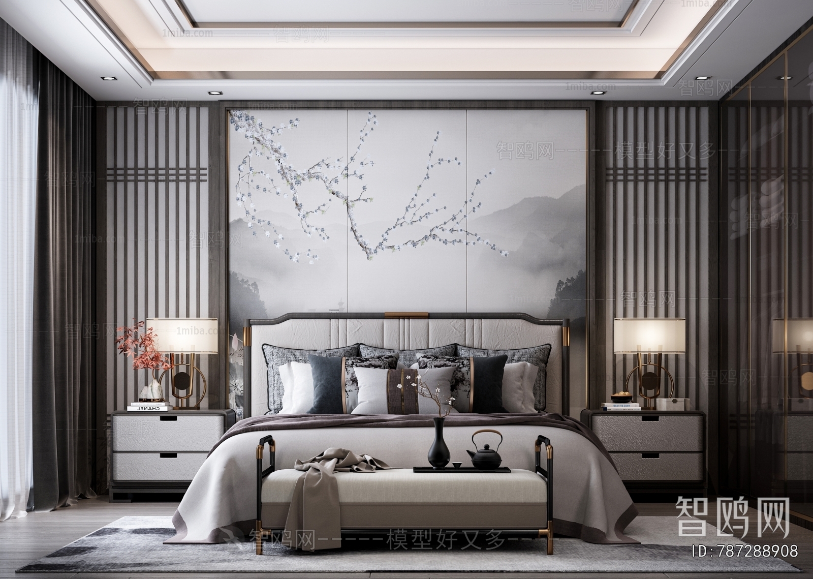 New Chinese Style Bedroom