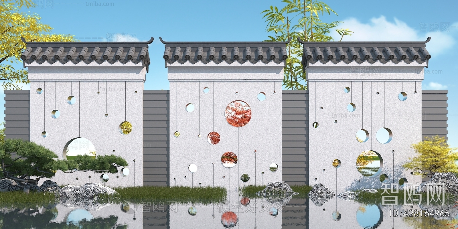 New Chinese Style Landscape Wall