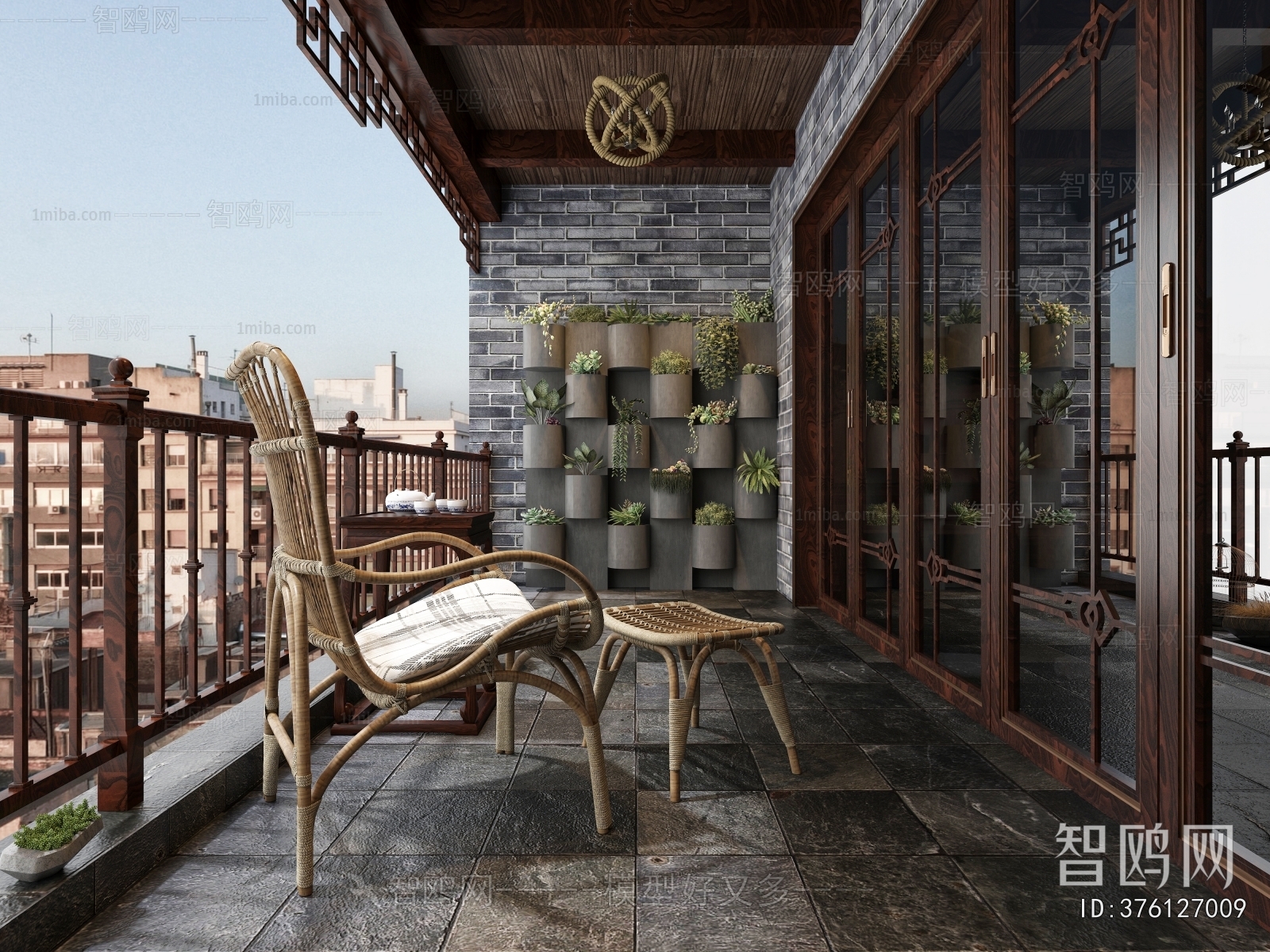 New Chinese Style Chinese Style Leisure Balcony