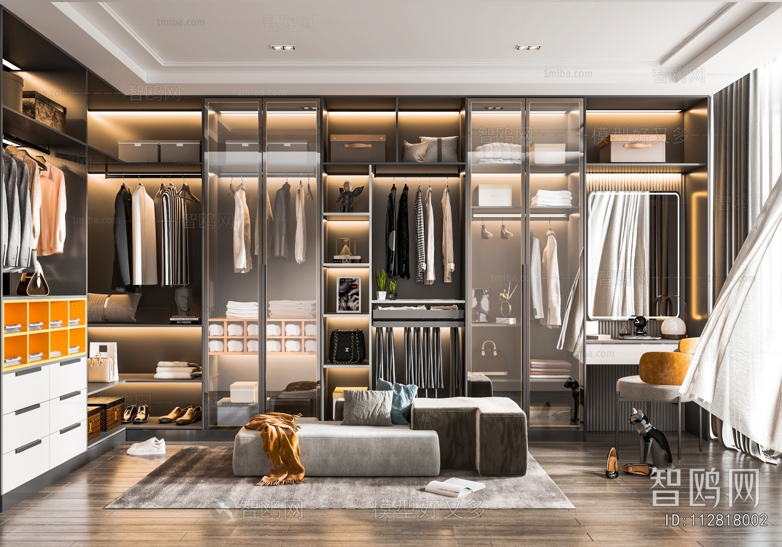 Modern Clothes Storage Area