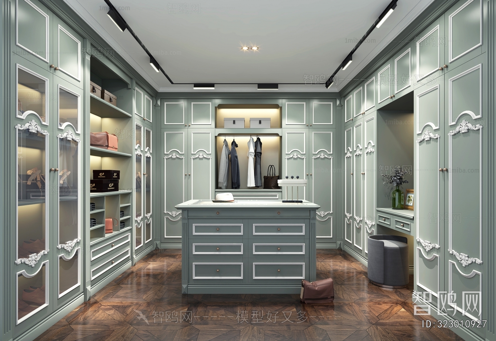 Simple European Style Clothes Storage Area