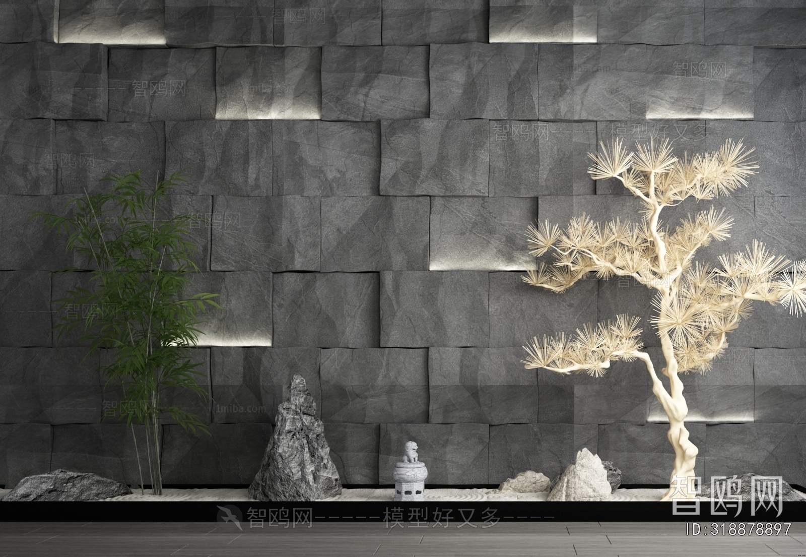 New Chinese Style Landscape Wall