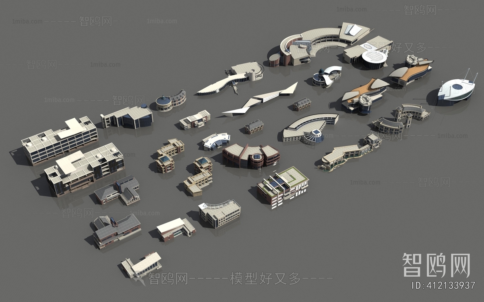 Modern Architectural Bird's-eye View Planning