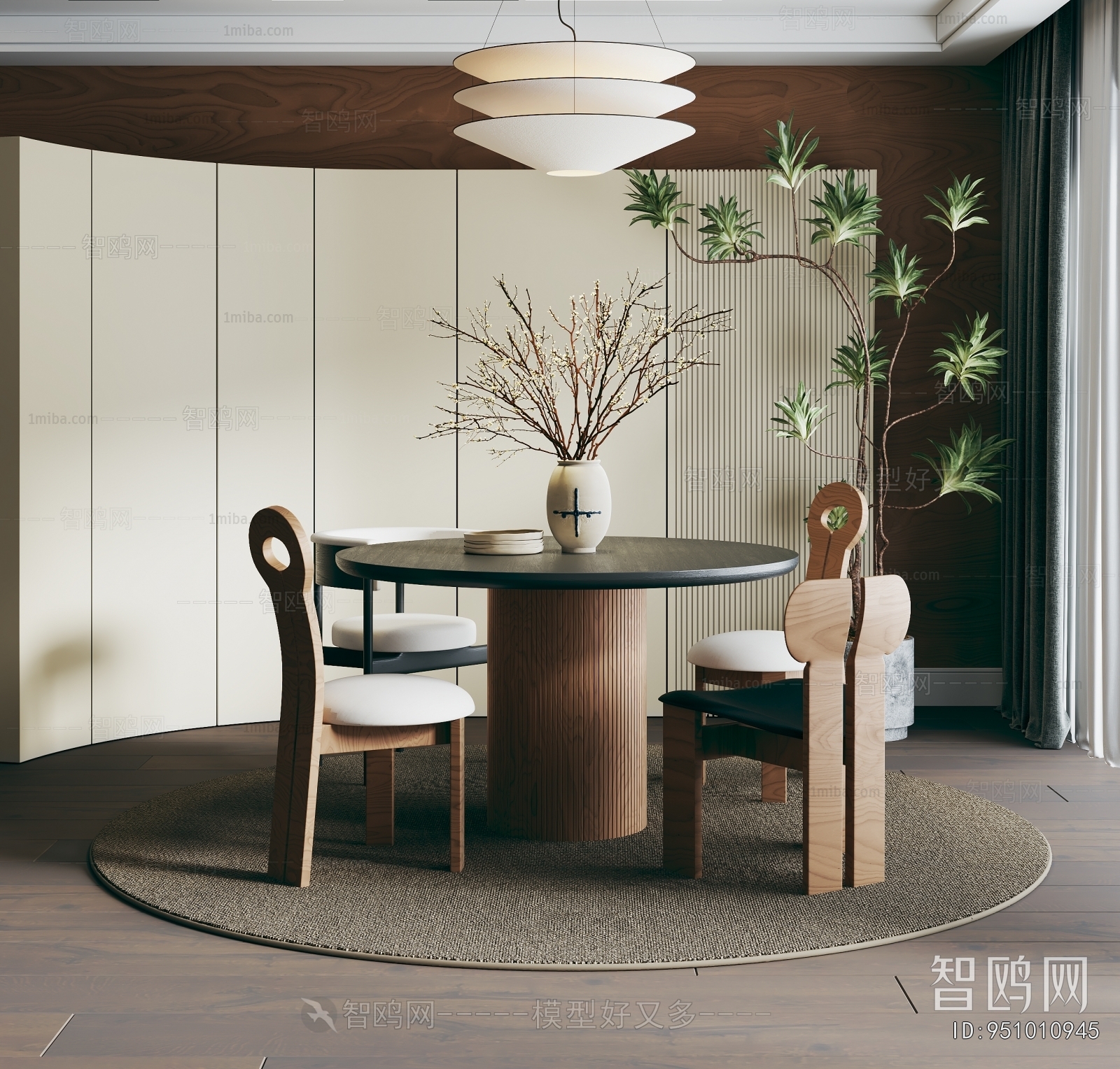 Wabi-sabi Style Dining Room