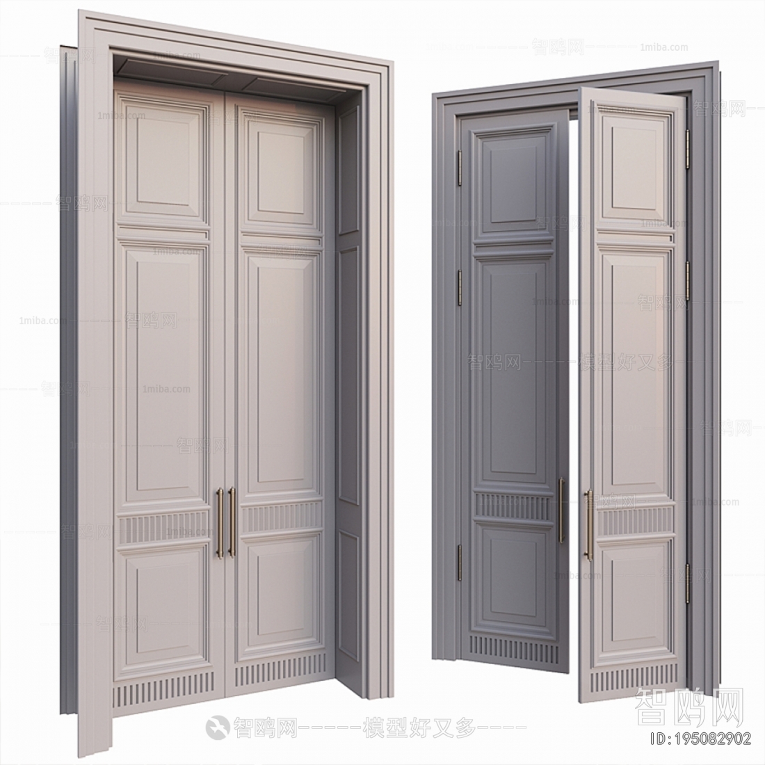 Simple European Style Double Door