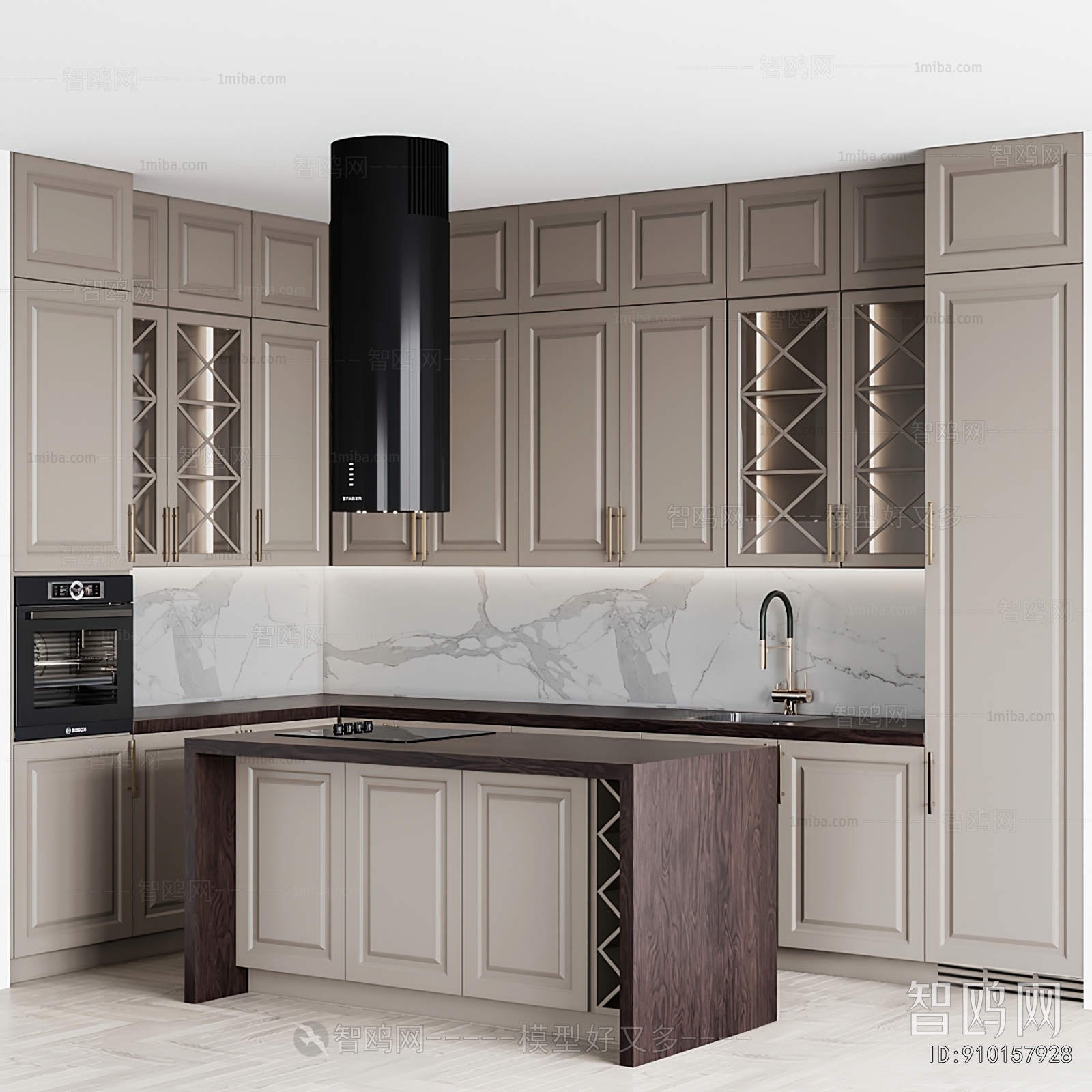 Simple European Style Kitchen Cabinet