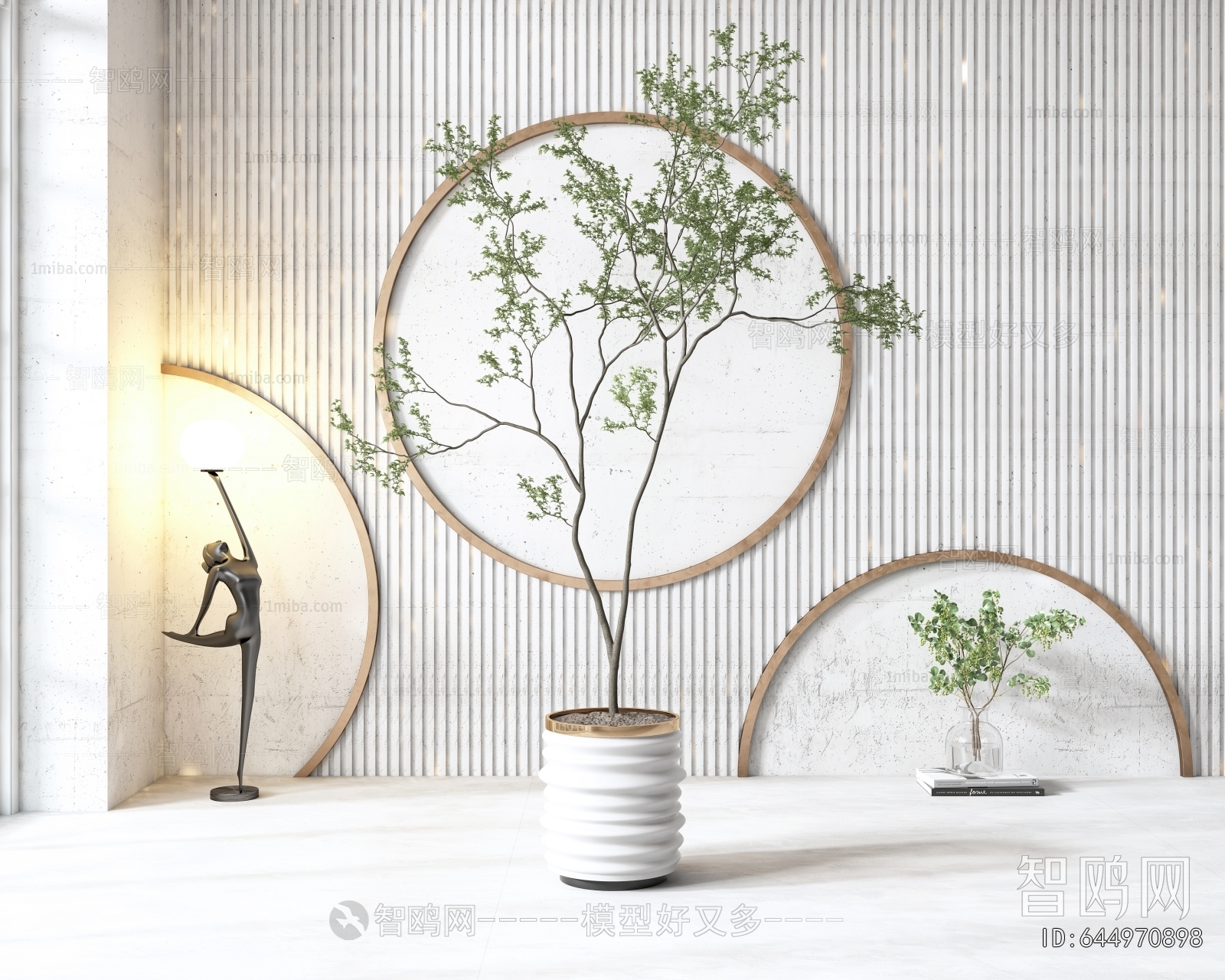 Modern Ground Green Plant Potted Plants