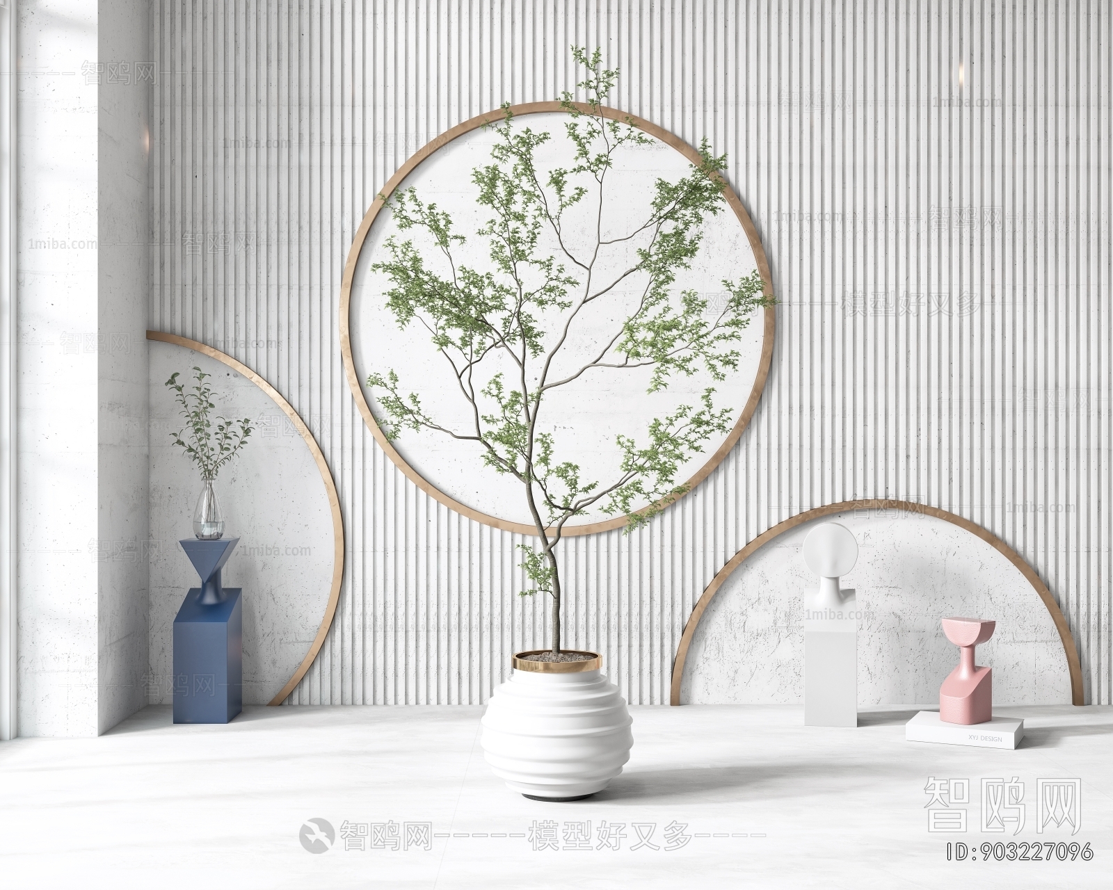 Modern Ground Green Plant Potted Plants