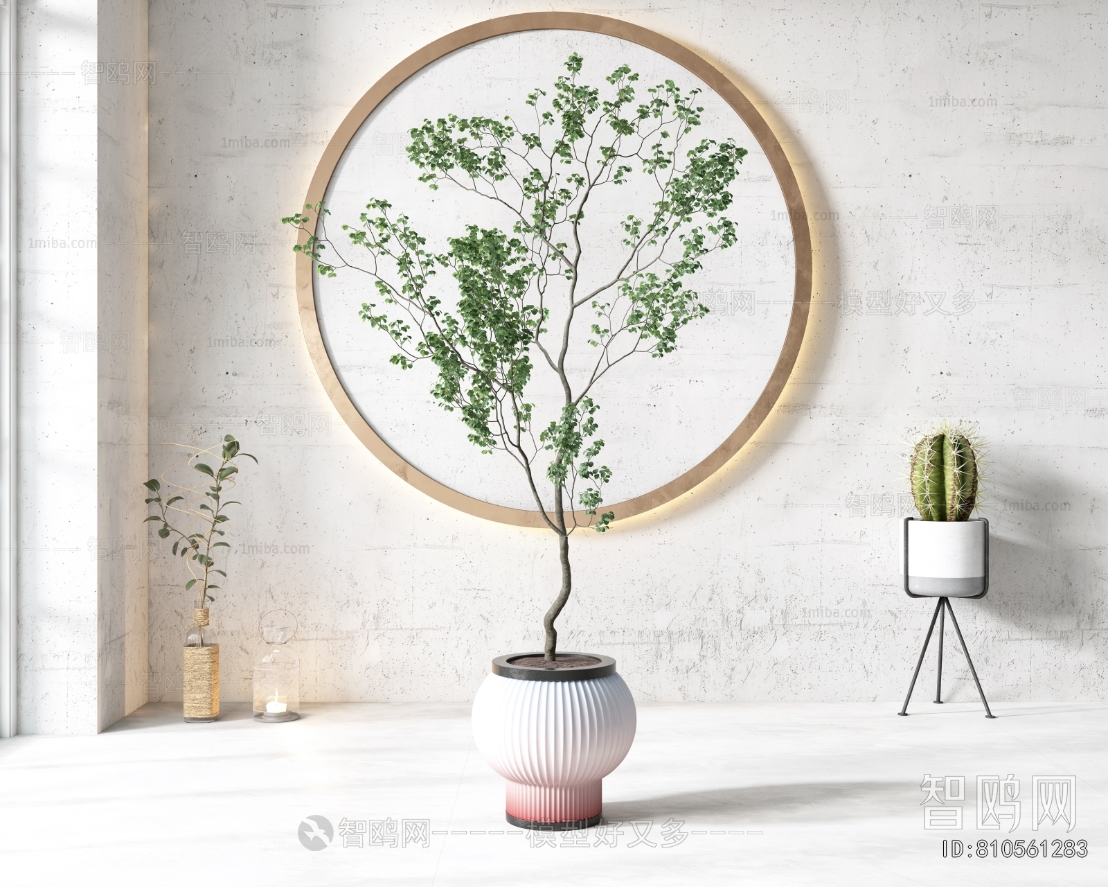 Modern Ground Green Plant Potted Plants