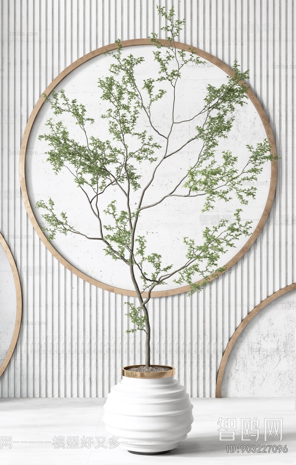 Modern Ground Green Plant Potted Plants