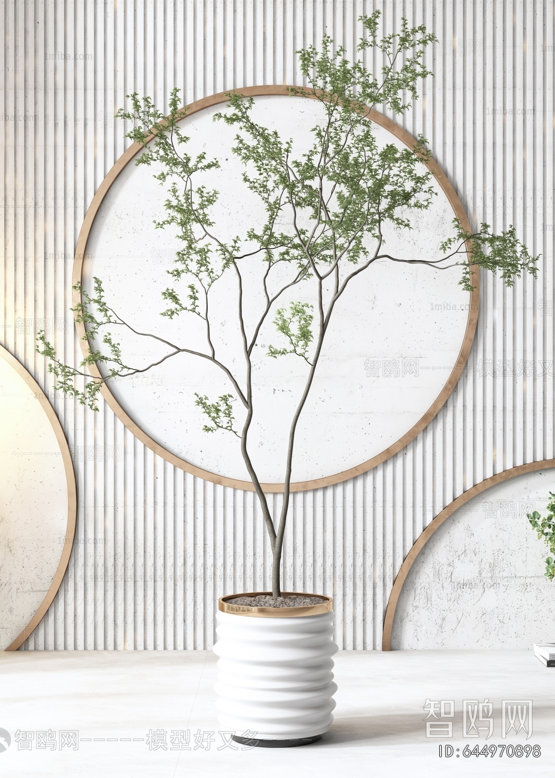 Modern Ground Green Plant Potted Plants