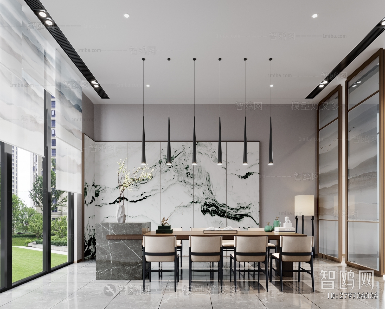 New Chinese Style Reception Room