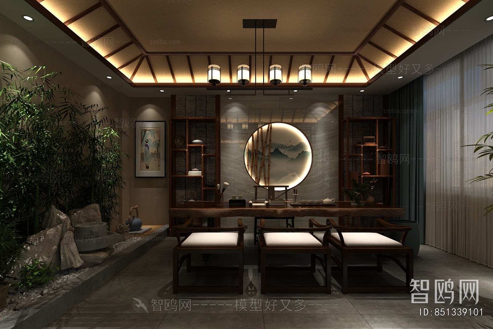 New Chinese Style Teahouse Tea House