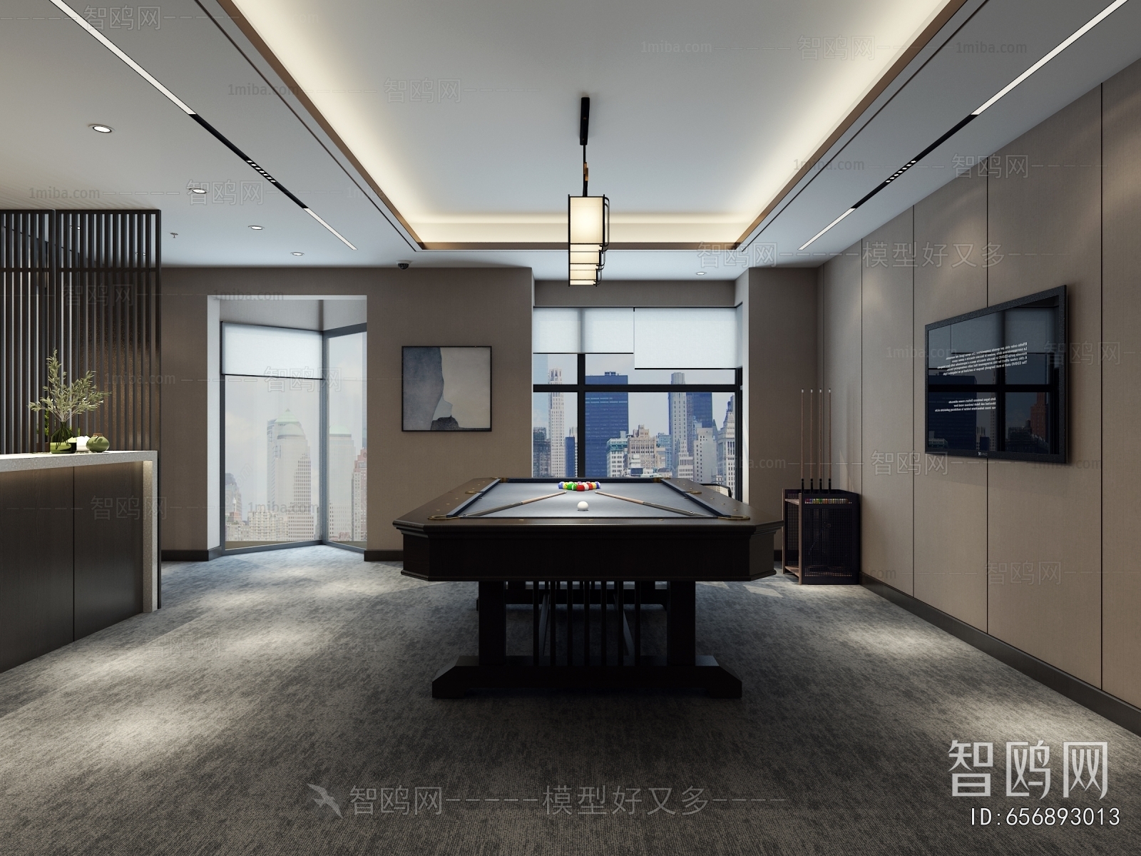 Chinese Style Billiard Room