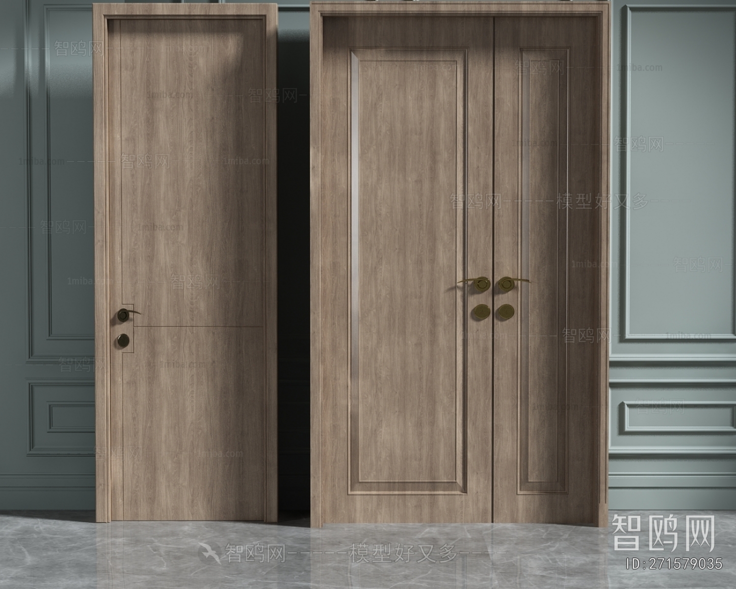 New Chinese Style Single Door