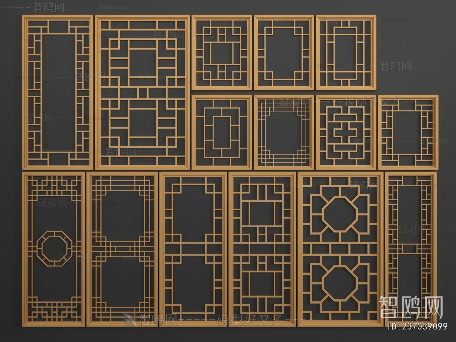 New Chinese Style Wooden Screen Partition