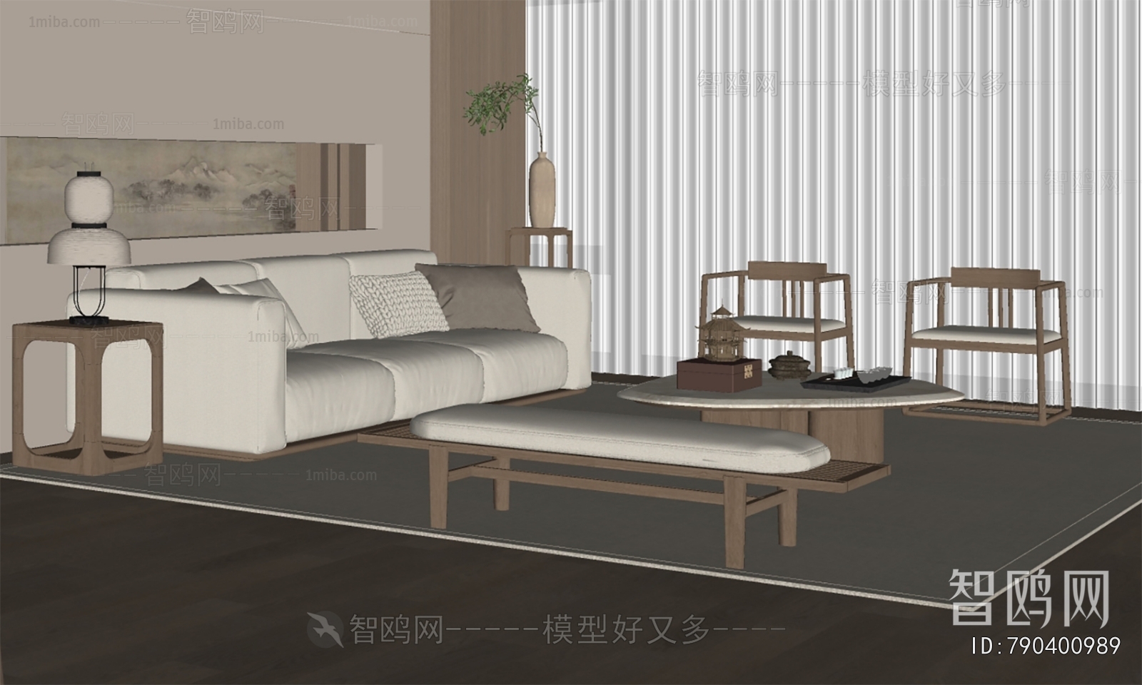 New Chinese Style Sofa Combination