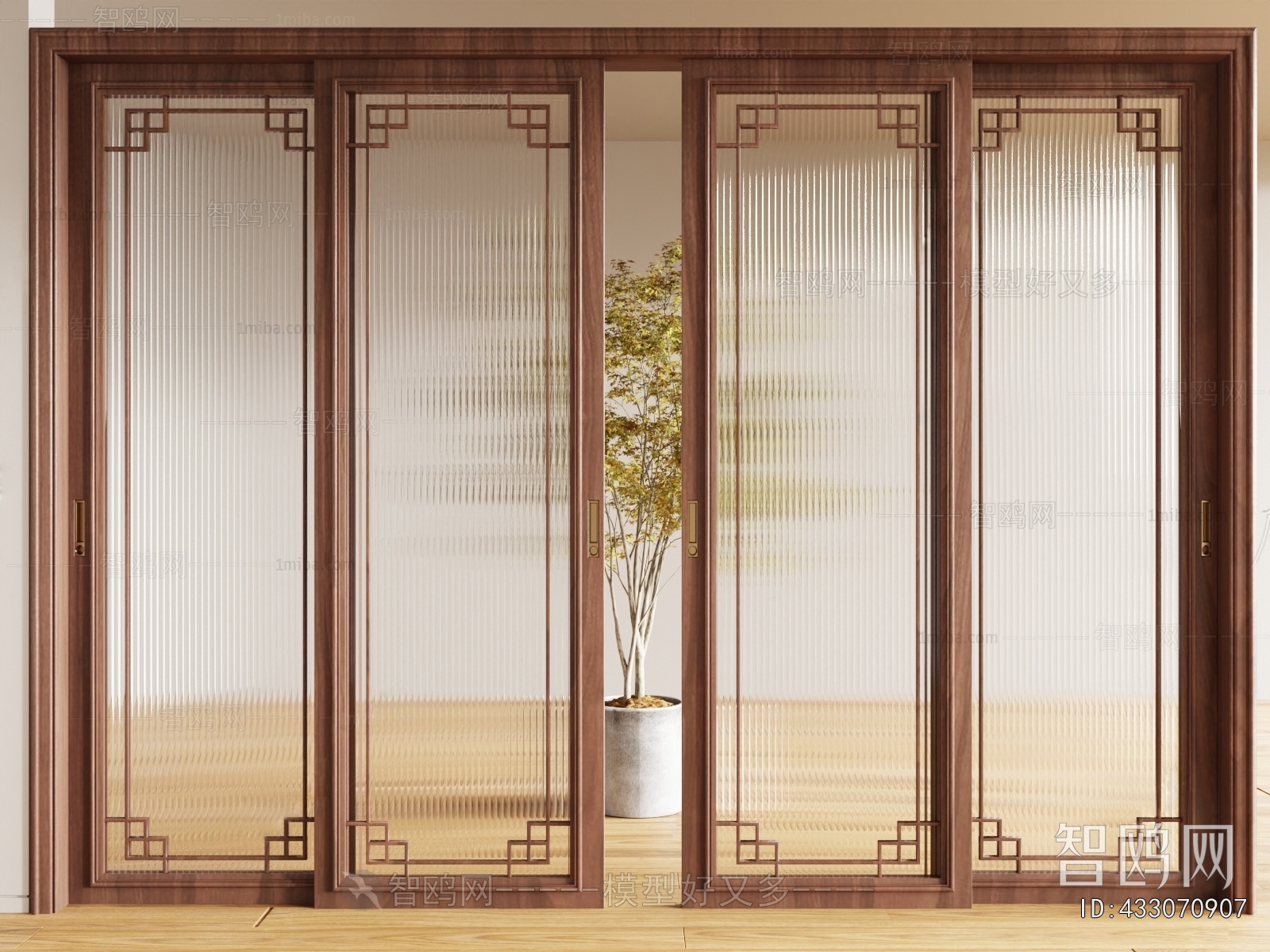 New Chinese Style Sliding Door