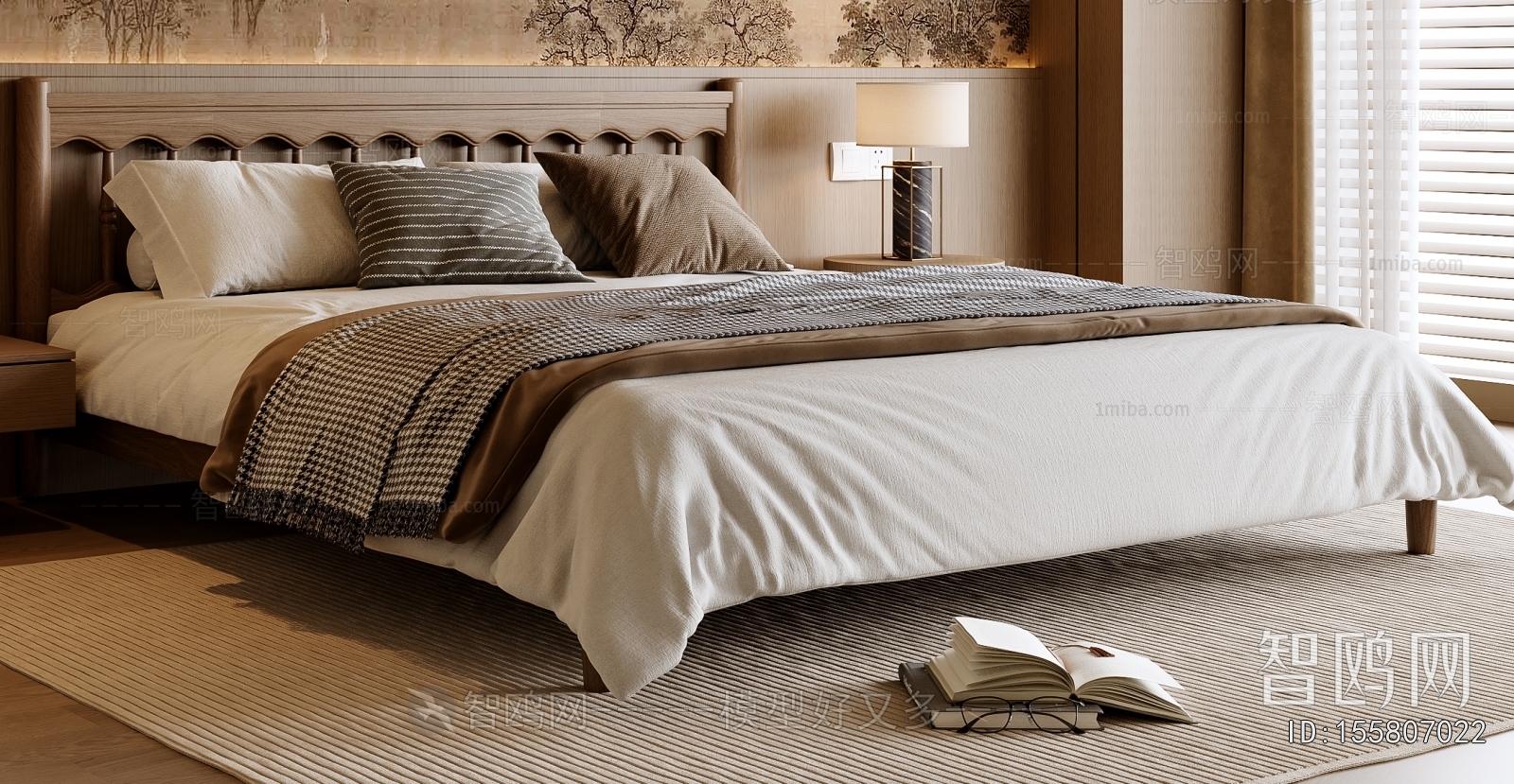 New Chinese Style Double Bed