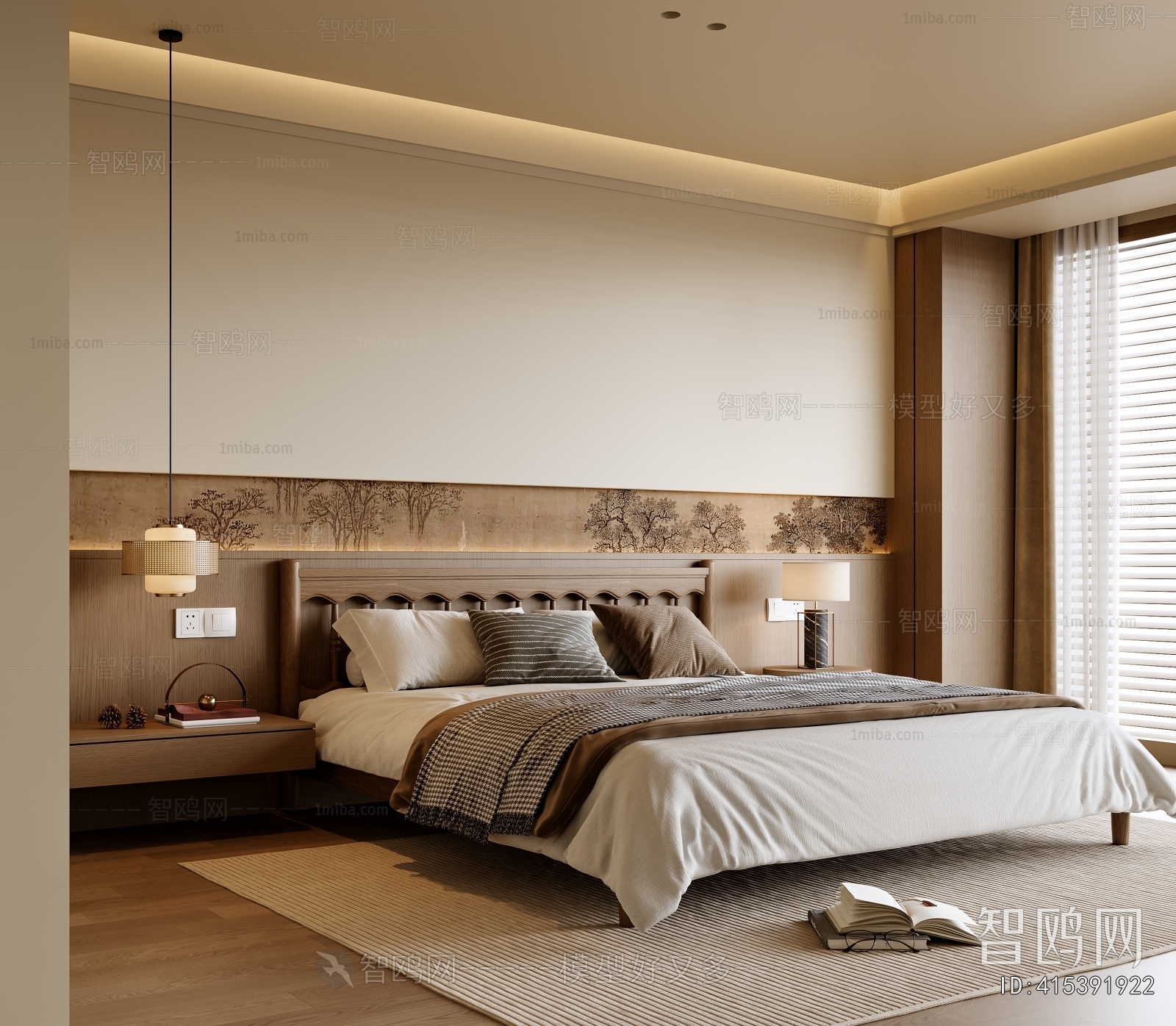 New Chinese Style Bedroom