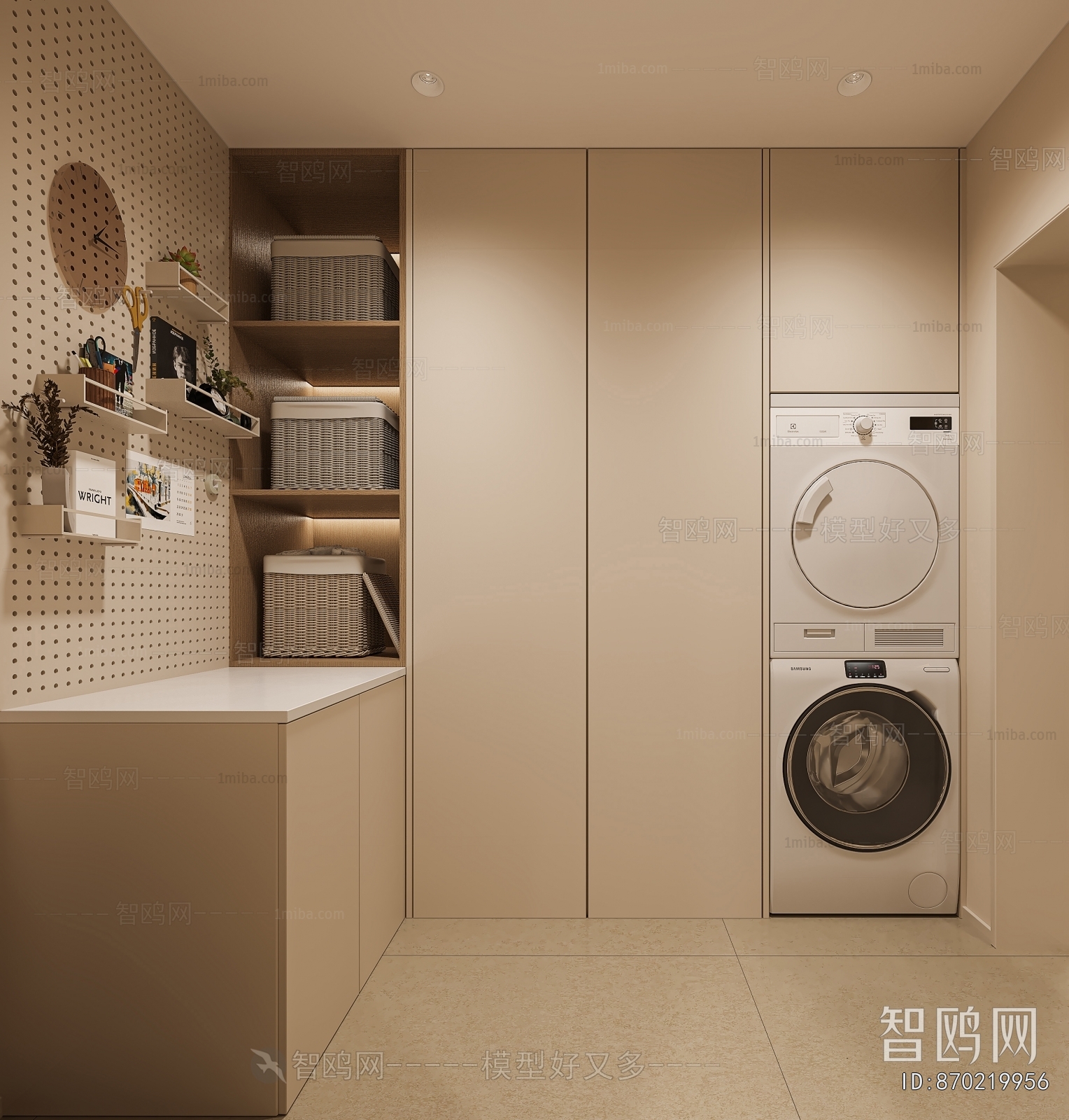 Modern Balcony Laundry Room