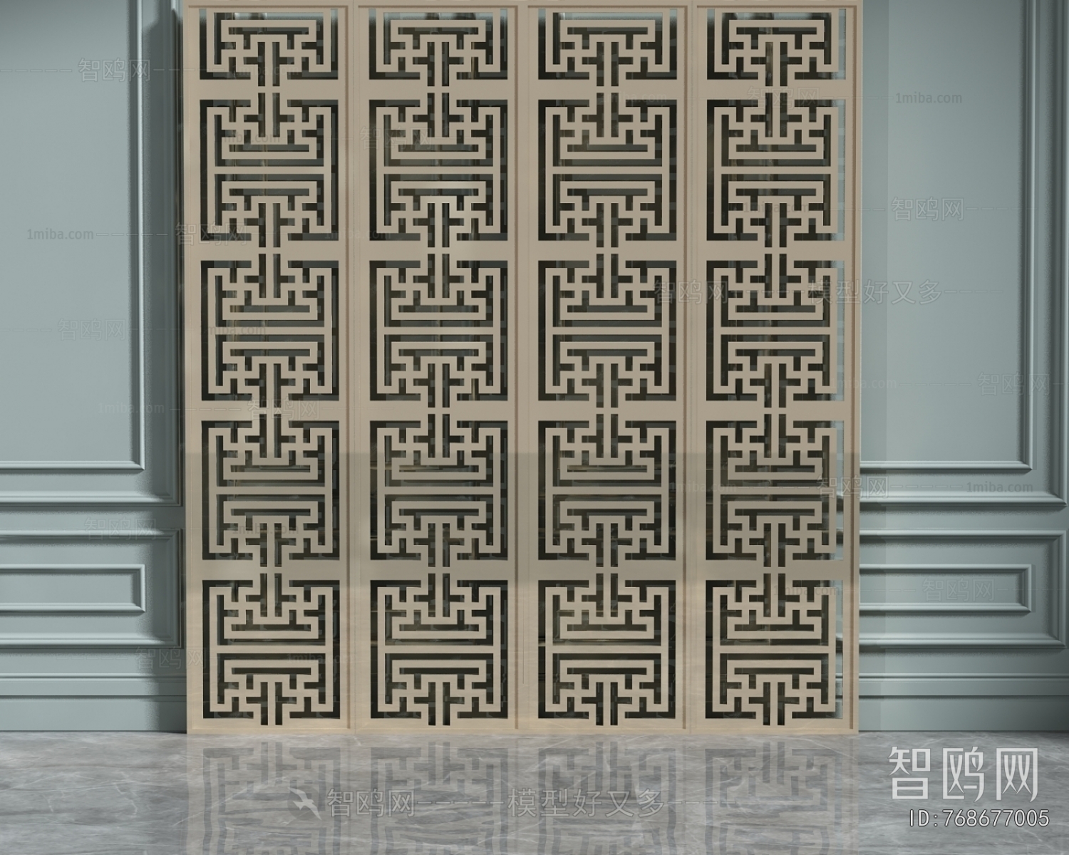 New Chinese Style Wooden Screen Partition