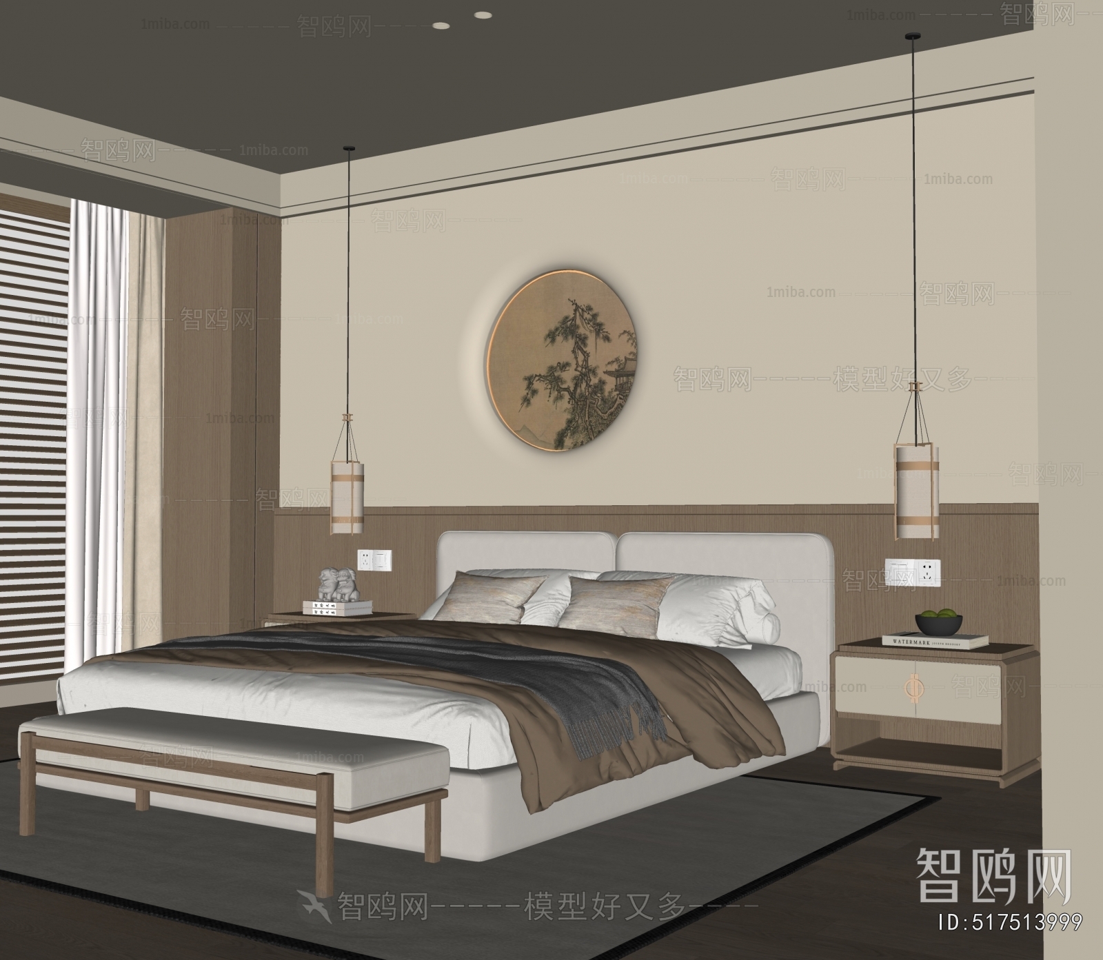 New Chinese Style Bedroom