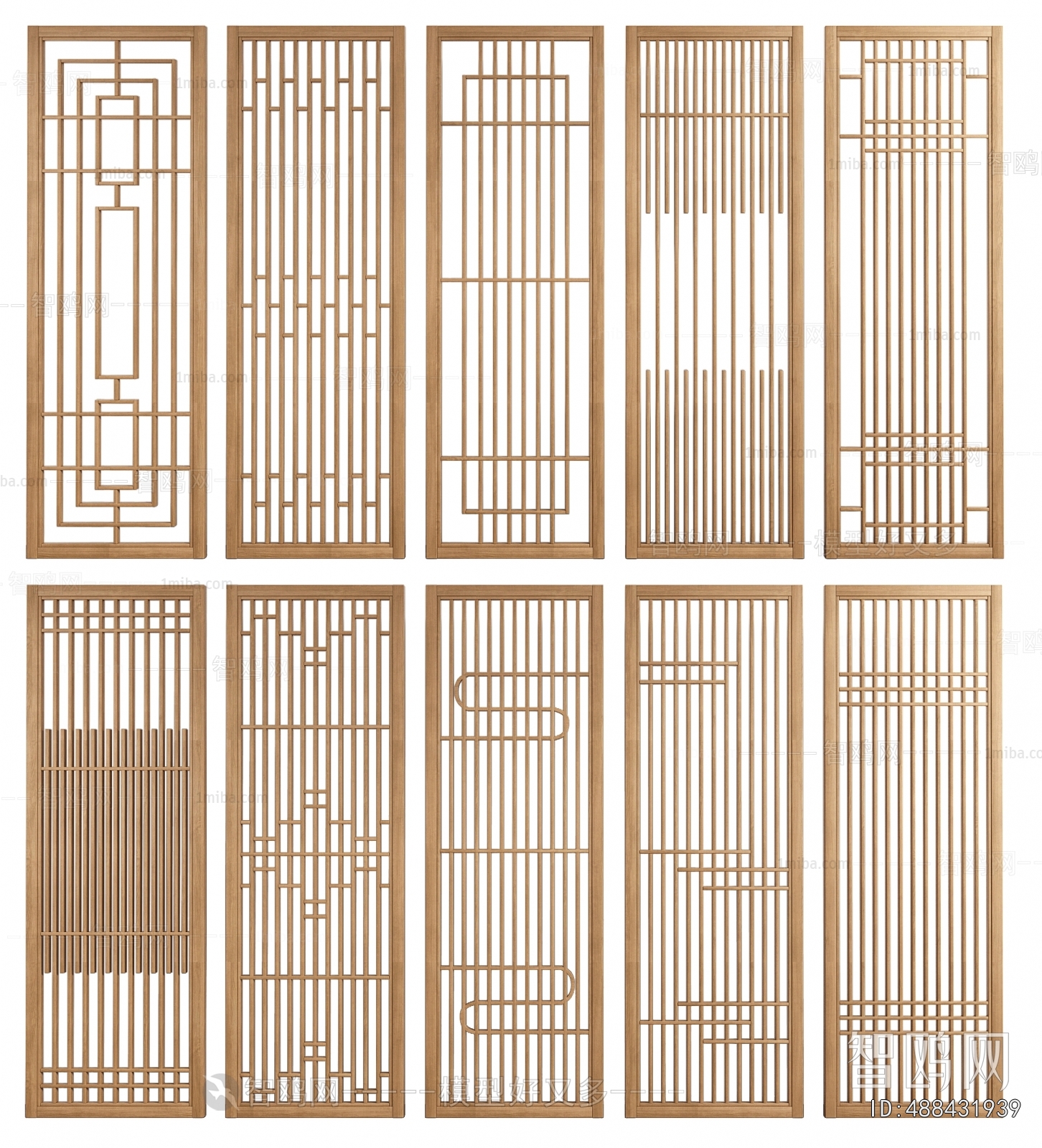 New Chinese Style Wooden Screen Partition