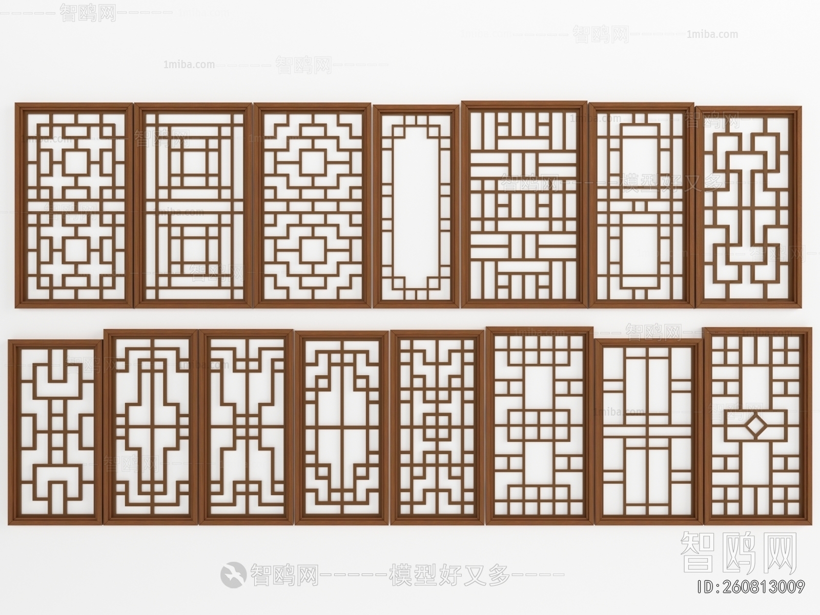 New Chinese Style Wooden Screen Partition