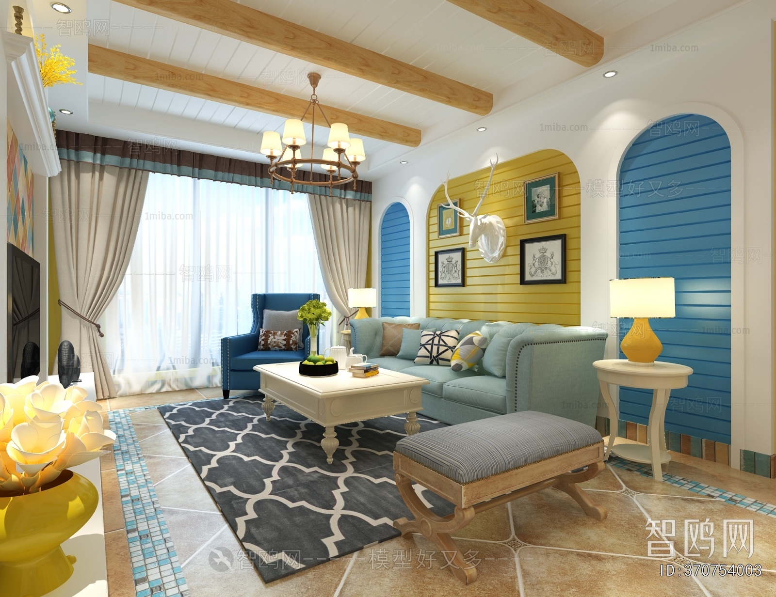 Mediterranean Style A Living Room