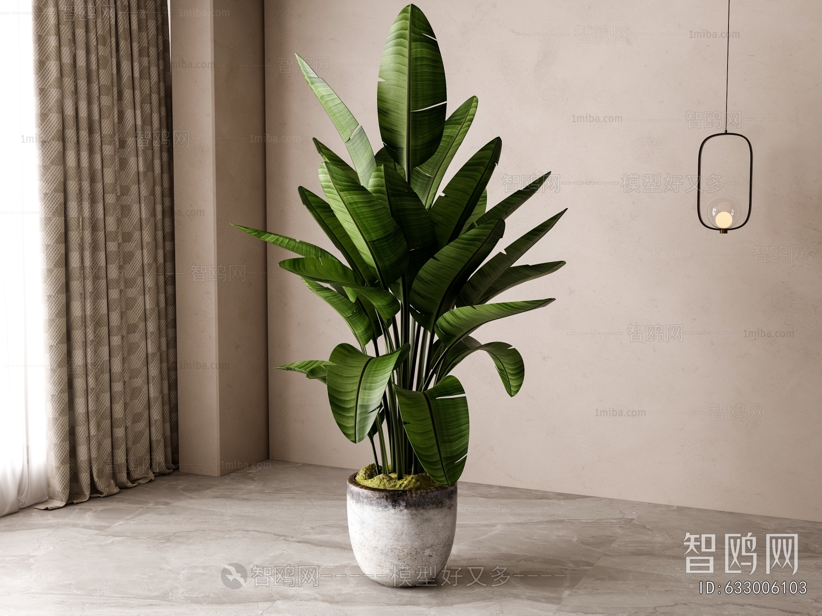 Modern Ground Green Plant Potted Plants