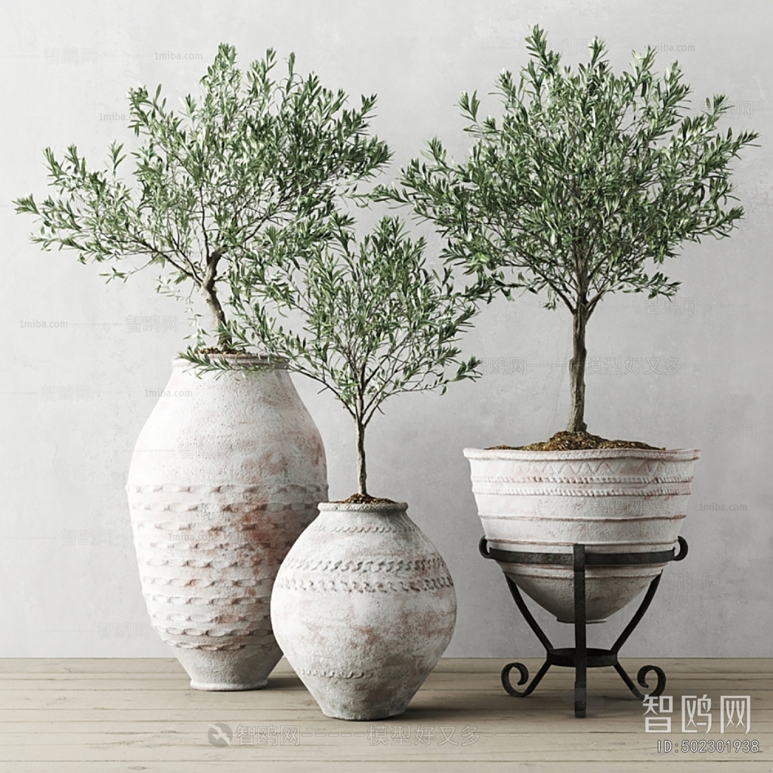 Modern Ground Green Plant Potted Plants