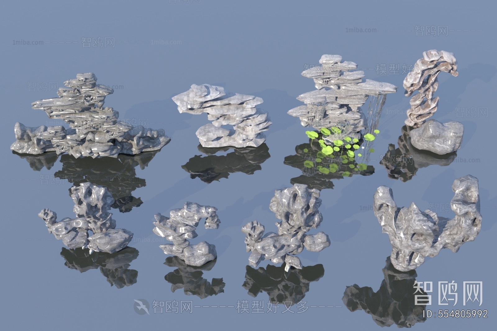 New Chinese Style Rockery Waterscape