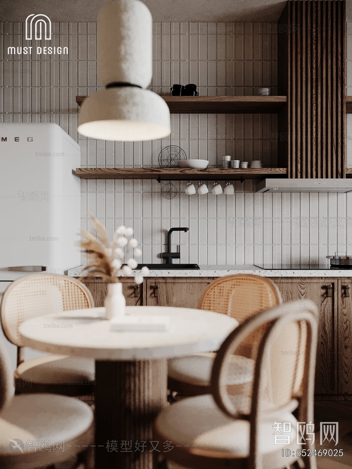 Wabi-sabi Style Dining Room