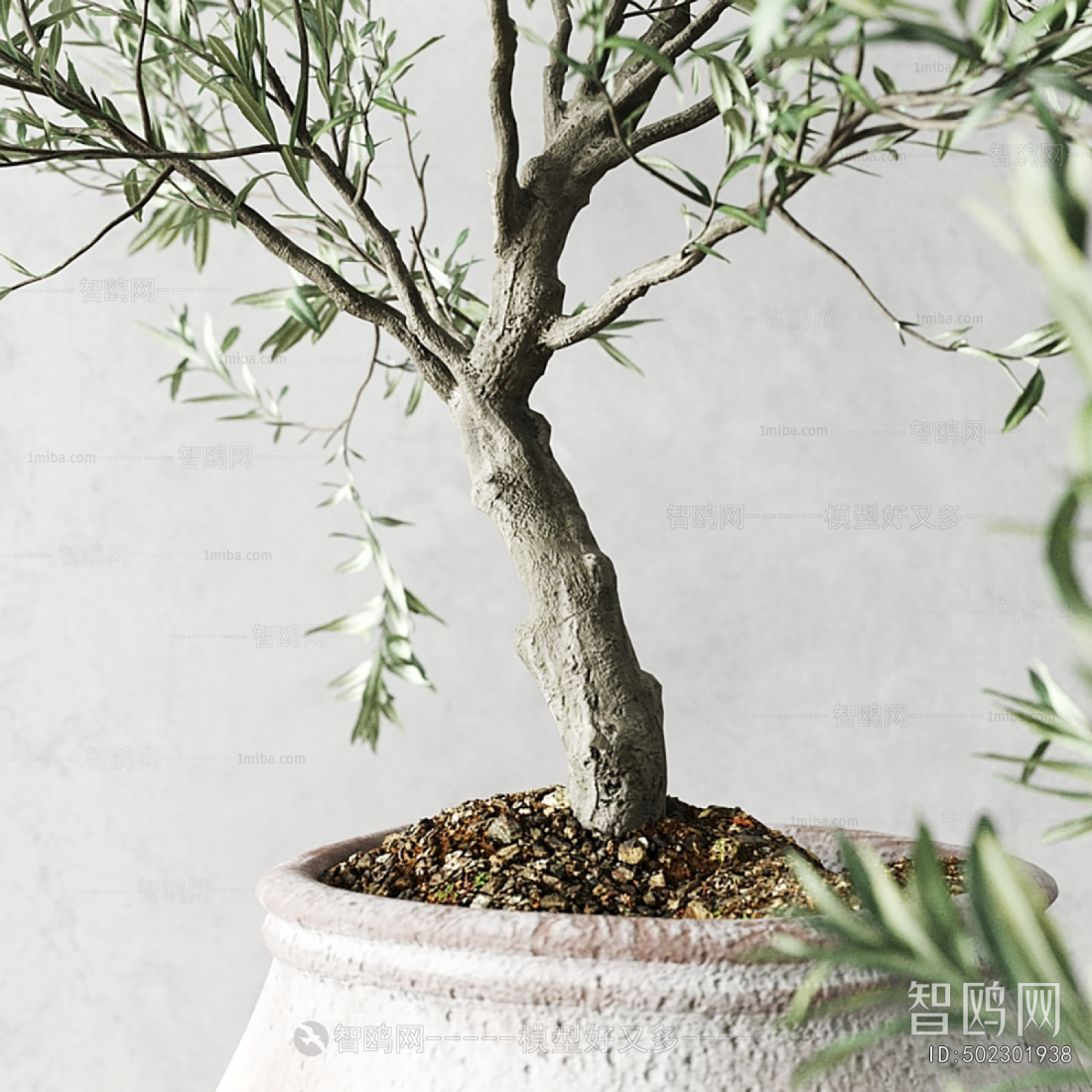 Modern Ground Green Plant Potted Plants